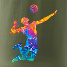 Volejbalista splash s loptou