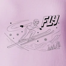 Skokan na lyžiach čierny obrázok FLY