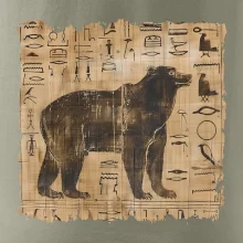 Egyptské hieroglyfy medveď
