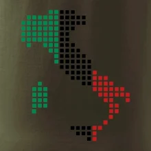 Taliansko obrys vlajka