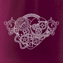 Steampunk srdce kreslené Steampunk srdce kreslené