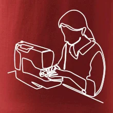 Krajčírka a šijací stroj jedným ťahom