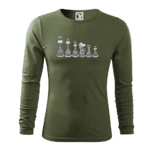 Šachové figúrky v rade - kreslené