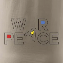 War, peace - farebný nápis