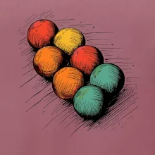 Petanque guľa kresba