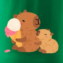 Kapybara so zmrzlinou