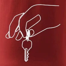 Kľúče a ruka jedným ťahom