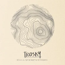 Trosky - vrstevnice v kruhu