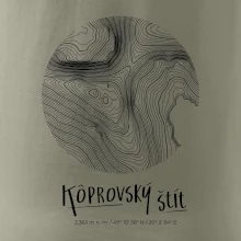 Kôprovský štít - vrstevnice v kruhu