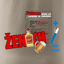 Tričko na rozlúčku s úlohami na chrbte + nápis ženích