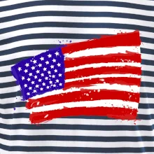 Americká vlajka ohnutá