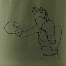 Žena boxerka jedným ťahom