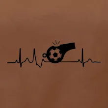 EKG futbal rozhodca a píšťalka