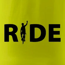 Ride - nápis s cyklistom Ride - nápis s cyklistom