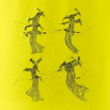 Skrútený stožiar vysokého vedenia