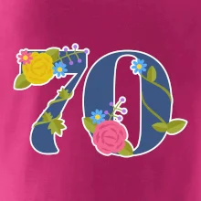 Kvetinové číslo kreslené - 70 Kvetinové číslo kreslené - 70