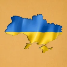 Ukrajina vlajka mapa