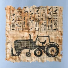 Egyptské hieroglyfy traktor