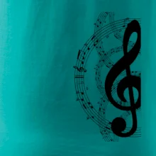 Husľový kľúč a noty