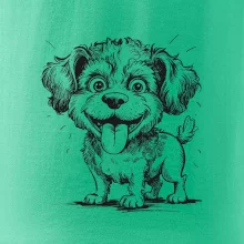 Lagotto romagnolo karikatúra vypláznutý jazyk