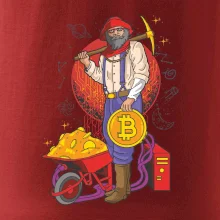 Baník ťaží Bitcoiny