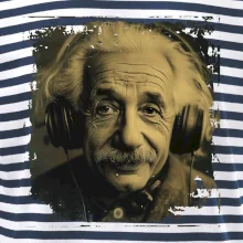 Albert Einstein so slúchadlami