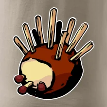 Gaštanový ježko - prsník