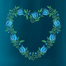 Modré tulipánové srdiečko (Pecka design)