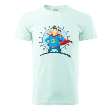 Táta superman - dievča a chlapec Táta superman - dievča a chlapec