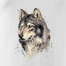 Hlava vlka kreslená