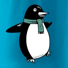 Tučniak so zeleným šálom