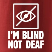 I'm blind not deaf