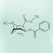 Molekulárna štruktúra Cocaine Kokaín