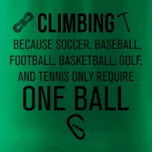 Climbing beacause one ball
