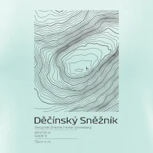 Děčínský Sněžník - vrstevnice v obdĺžniku