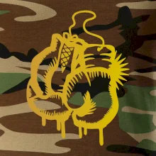 Box rukavice - zlatá potlač