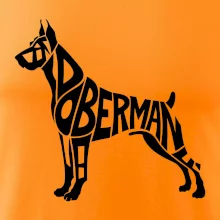 Doberman - nápis v tele