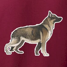 Nemecký ovčiak - hnedý kreslený