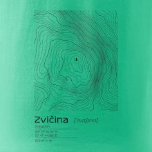 Zvičina - vrstevnice v obdĺžniku