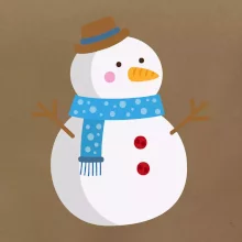 Snehuliak so šálom