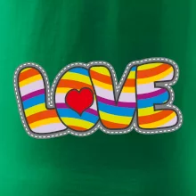 Love nápis dúhový