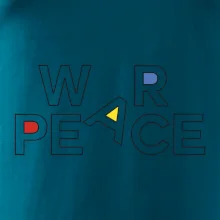 War, peace - farebný nápis