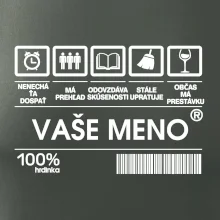 Vaše meno - čiarový kód