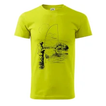 Kreslený rybár s podberákom