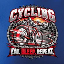 Bicykel medzi horami eat sleep repeat