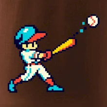 Baseballový hráč pixel art