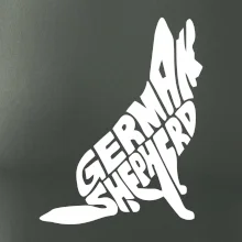 Nemecký ovčiak sediaci napis Nemecký ovčiak sediaci napis