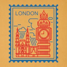 Londýn známka jednoduchá