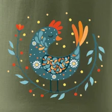 Folklór - sliepky s margarétkami