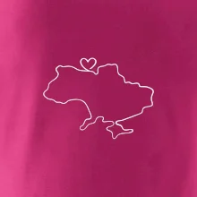 Mapa Ukrajiny - srdce